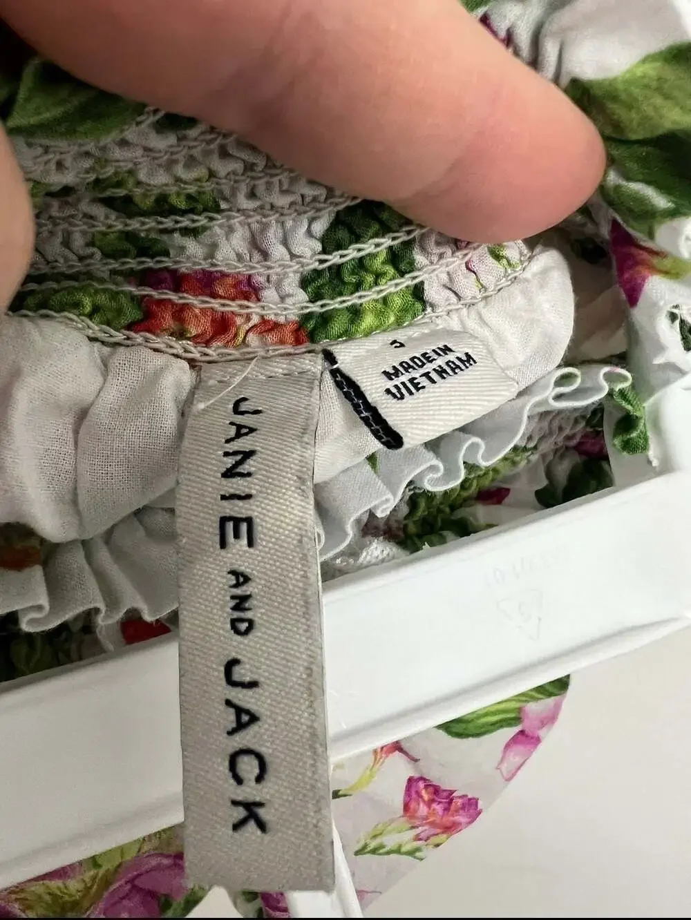 Janie And Jack Floral Shorts White Pink Green Size 5